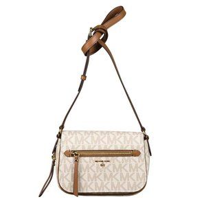 Michael Kors Small Hadley Messenger Bag in Vanilla Luggage